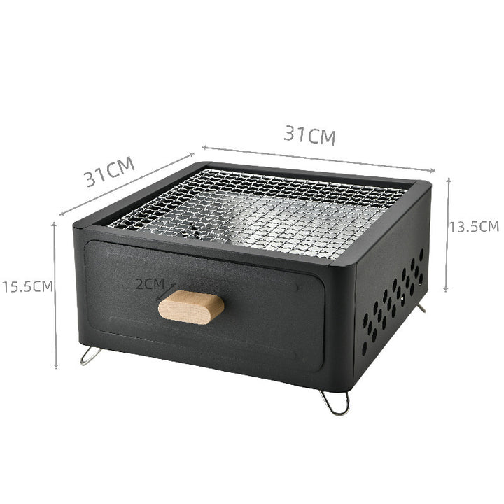 Square Barbecue Oven Outdoor Courtyard Oven Charcoal Charcoal Barbecue Grill