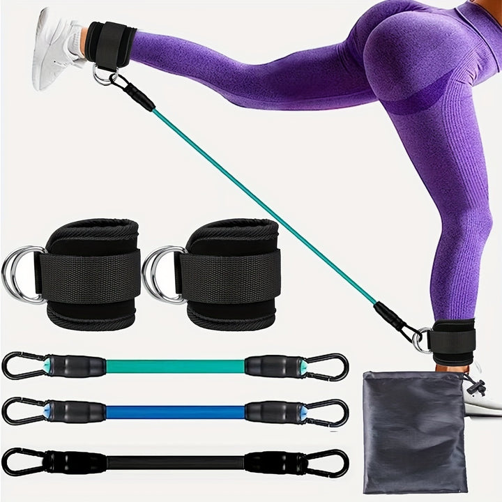 Ankle Strap Resistance Bands Hip Leg Strength Pull Rope Fitness Elastic Training Home Yoga Pilate Crossfit Workout Gym Equipment