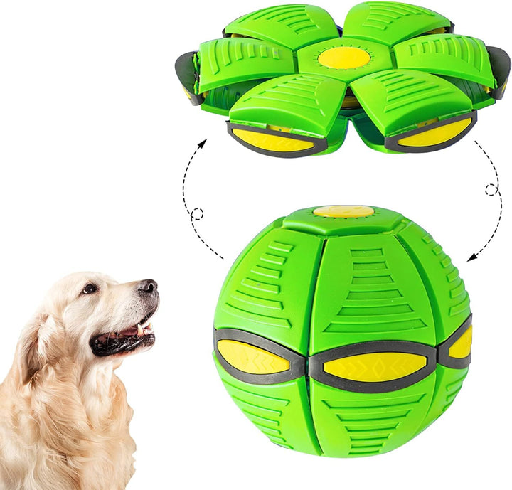 Pet Toy Flying Saucer Ball For Dogs 6 Lights Flying Saucer Ball  Outdoor Yard Dog Toys Magic Stomp Magic Ball Children Toy  Magic UFO Ball For Dogs Game